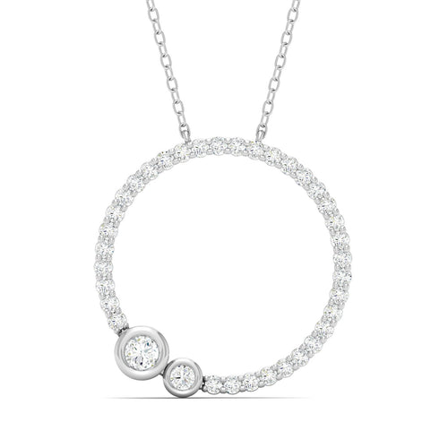 1/2 Ctw Revolve Circle Lab Grown Fashion Pendant