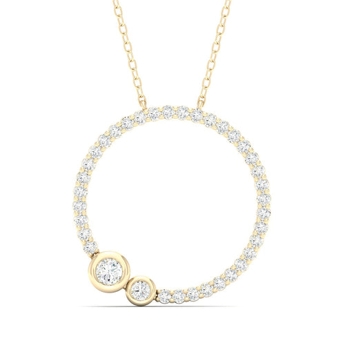 1/2 Ctw Revolve Circle Lab Grown Fashion Pendant