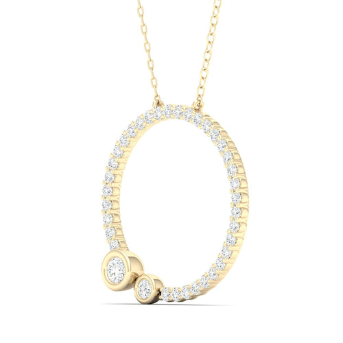 1/2 Ctw Revolve Circle Lab Grown Fashion Pendant