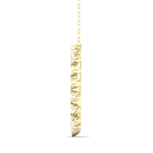 1/2 Ctw Faux Trilliant Open Circle Lab Grown Fashion Pendant