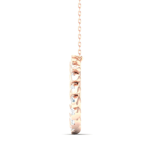 1/2 Ctw Faux Marquise Open Circle Lab Grown Fashion Pendant