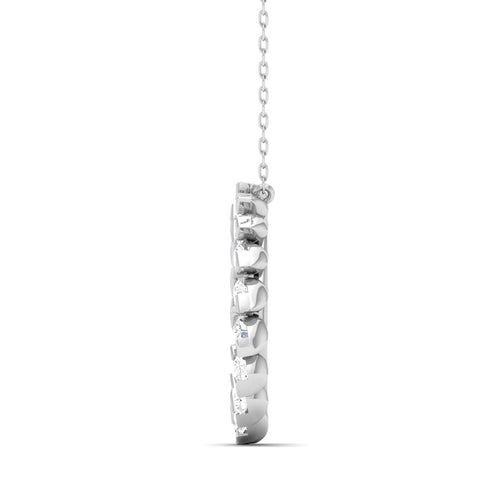 1/2 Ctw Faux Marquise Open Circle Lab Grown Fashion Pendant
