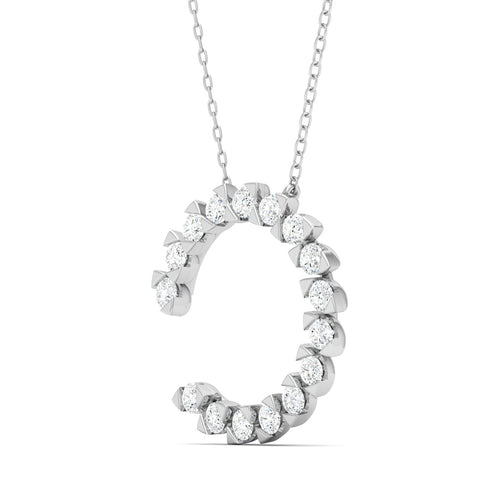 1/2 Ctw Faux Marquise Open Circle Lab Grown Fashion Pendant