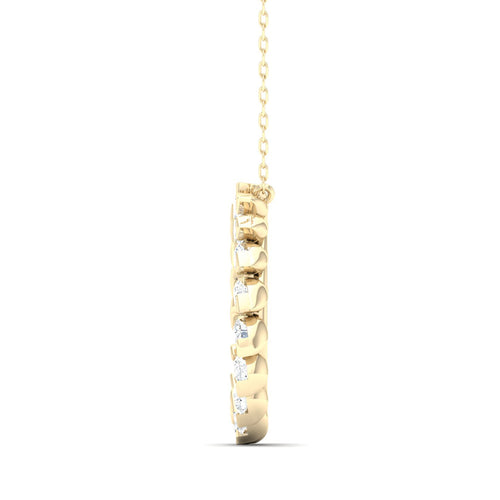 1/2 Ctw Faux Marquise Open Circle Lab Grown Fashion Pendant