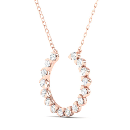 1/2 Ctw Faux Pear Open Circle Lab Grown Fashion Pendant