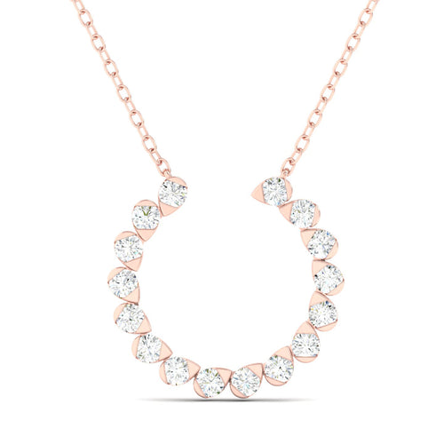 1/2 Ctw Faux Pear Open Circle Lab Grown Fashion Pendant