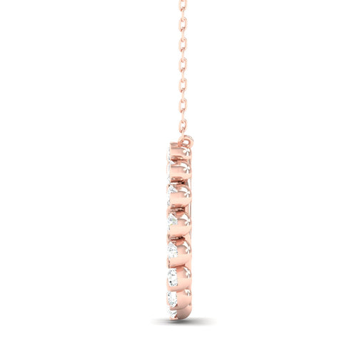 1/2 Ctw Faux Pear Open Circle Lab Grown Fashion Pendant