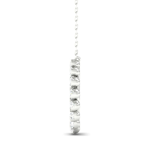 1/2 Ctw Faux Pear Open Circle Lab Grown Fashion Pendant