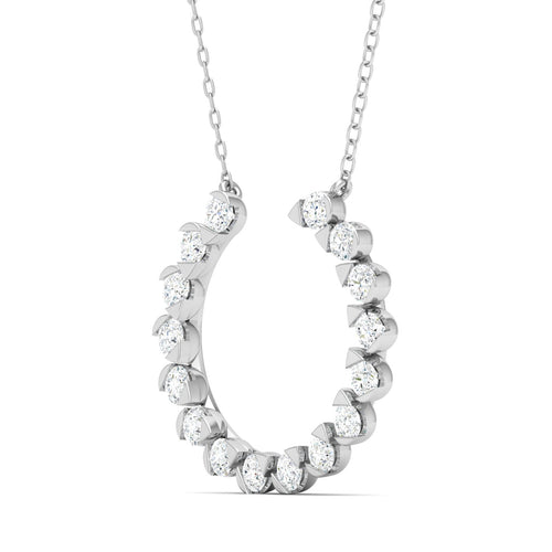 1/2 Ctw Faux Pear Open Circle Lab Grown Fashion Pendant