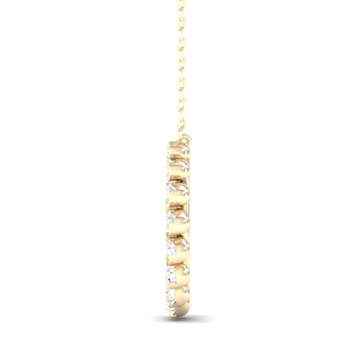 1/2 Ctw Faux Pear Open Circle Lab Grown Fashion Pendant