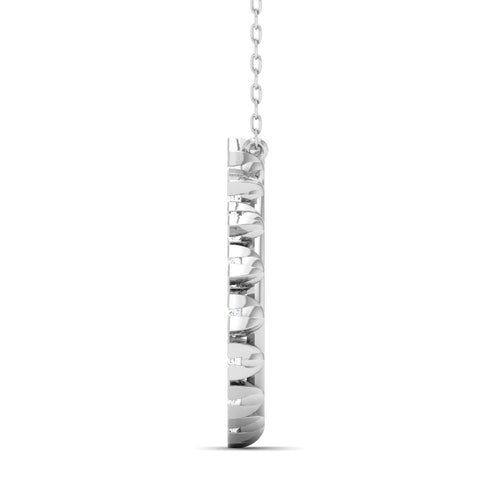 1/2 Faux Princess Open Circle Lab Grown Fashion Pendant