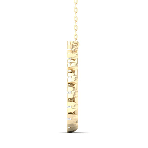 1/2 Faux Princess Open Circle Lab Grown Fashion Pendant