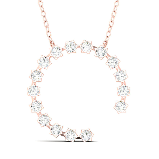 1/2 Ctw Faux Starry Open Circle Fashion Pendant