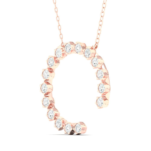 1/2 Ctw Faux Starry Open Circle Lab Grown Fashion Pendant