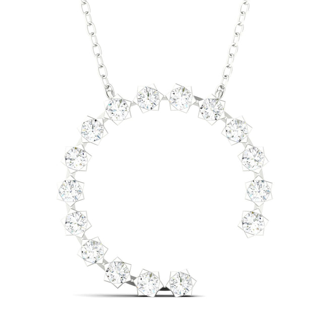1/2 Ctw Faux Starry Open Circle Fashion Pendant
