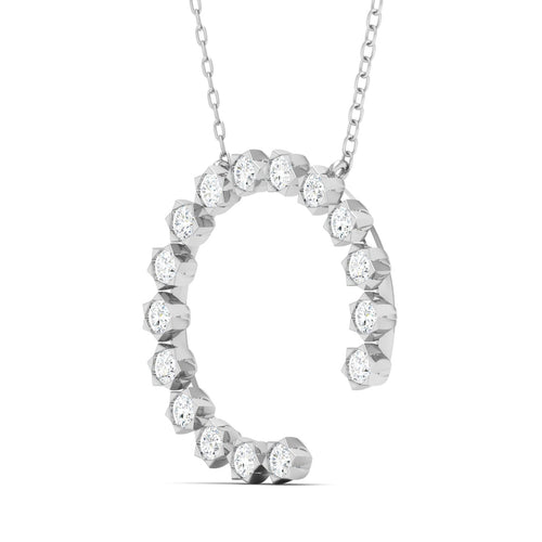 1/2 Ctw Faux Starry Open Circle Lab Grown Fashion Pendant