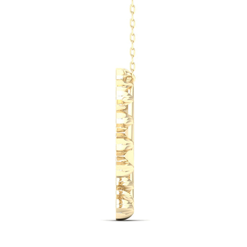 1/2 Ctw Faux Starry Open Circle Lab Grown Fashion Pendant