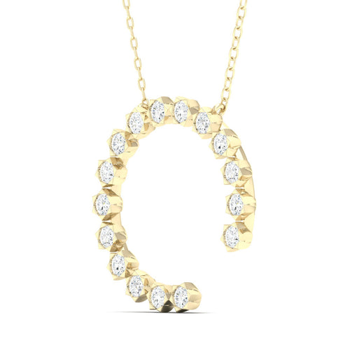 1/2 Ctw Faux Starry Open Circle Lab Grown Fashion Pendant