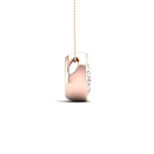 1 ctw Pear Bezel Set Solitaire Lab Grown Pendant