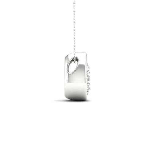 1 ctw Pear Bezel Set Solitaire Lab Grown Pendant