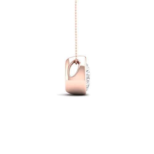 1/2 ctw Pear Bezel Set Solitaire Lab Grown Pendant