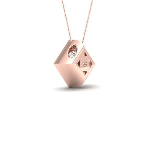 1 ctw Princess Bezel Set Solitaire Lab Grown Pendant