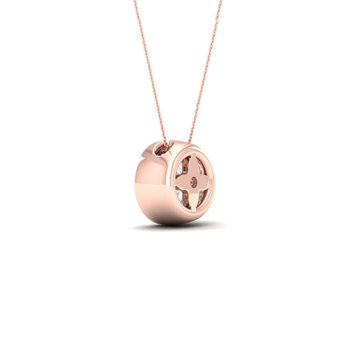 1 1/2 ctw Round Bezel Set Solitaire Lab Grown Pendant