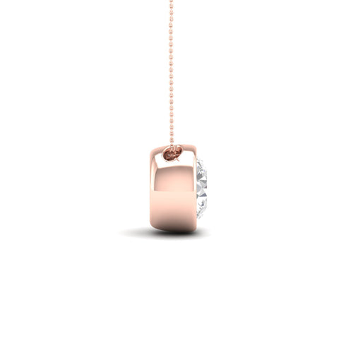 1 1/2 ctw Round Bezel Set Solitaire Lab Grown Pendant