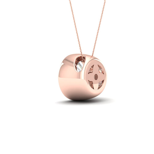 2 ctw Round Bezel Set Solitaire Lab Grown Pendant