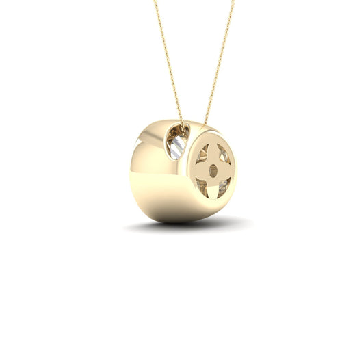 2 ctw Round Bezel Set Solitaire Lab Grown Pendant
