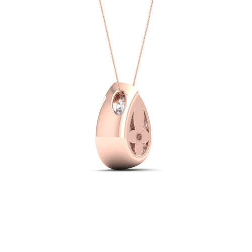 2 ctw Pear Bezel Set Solitaire Lab Grown Pendant