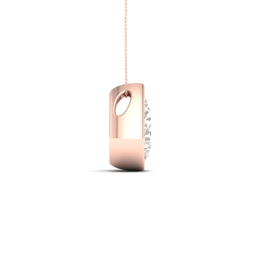 2 ctw Pear Bezel Set Solitaire Lab Grown Pendant