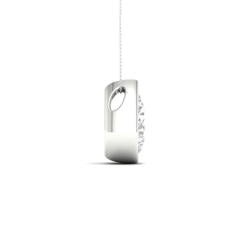 2 ctw Pear Bezel Set Solitaire Lab Grown Pendant