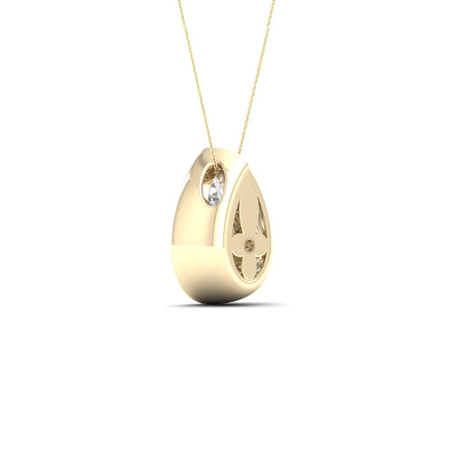 2 ctw Pear Bezel Set Solitaire Lab Grown Pendant