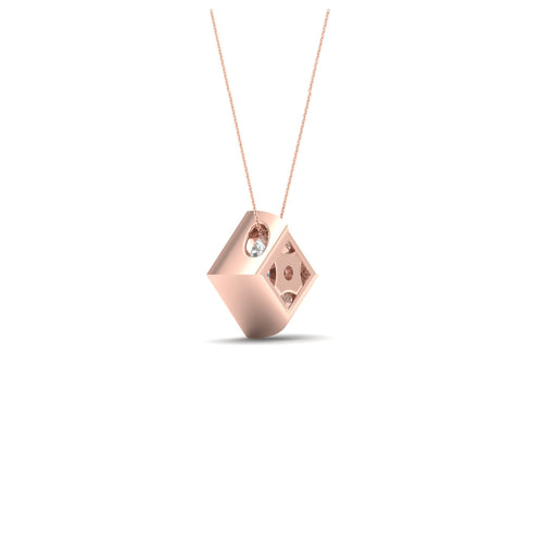 1/2 ctw Princess Bezel Set Solitaire Lab Grown Pendant