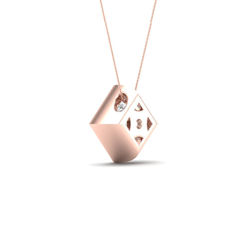 2 ctw Princess Bezel Set Solitaire Lab Grown Pendant