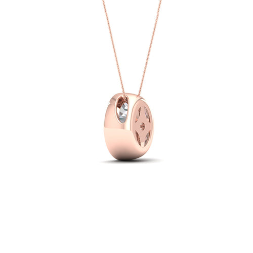 1 ctw Oval Bezel Set Solitaire Lab Grown Pendant