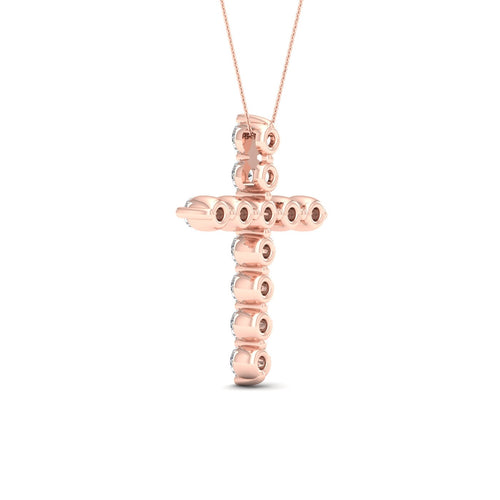 1 Ctw Classic Cross Lab Grown Fashion Pendant