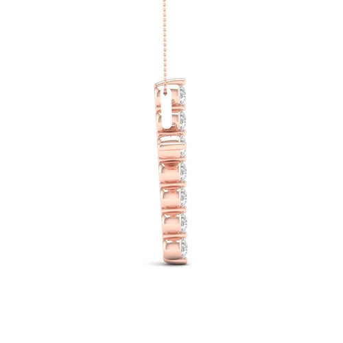 1 Ctw Classic Cross Lab Grown Fashion Pendant