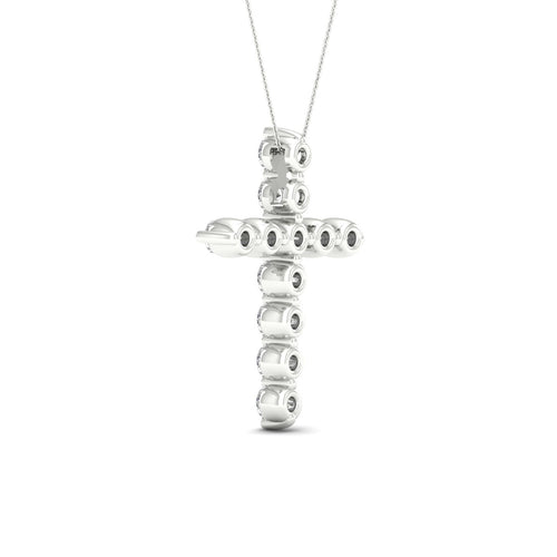 1 Ctw Classic Cross Lab Grown Fashion Pendant