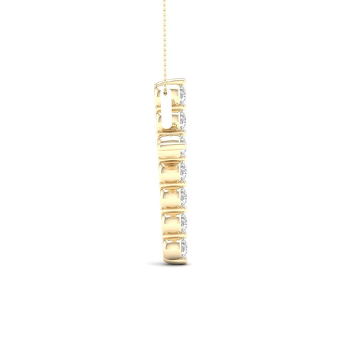 1 Ctw Classic Cross Lab Grown Fashion Pendant