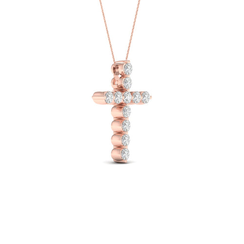 1/2 Ctw Classic Cross Lab Grown Fashion Pendant