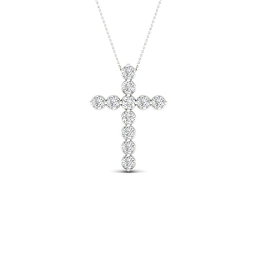 1/2 Ctw Classic Cross Lab Grown Fashion Pendant