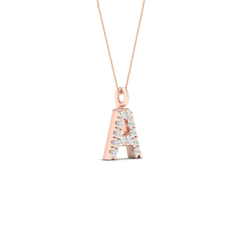 "A" Initial Lab Grown Fashion Pendant