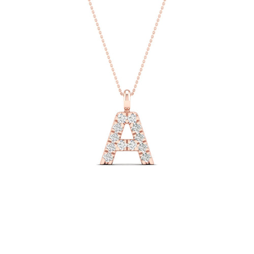 "A" Initial Lab Grown Fashion Pendant