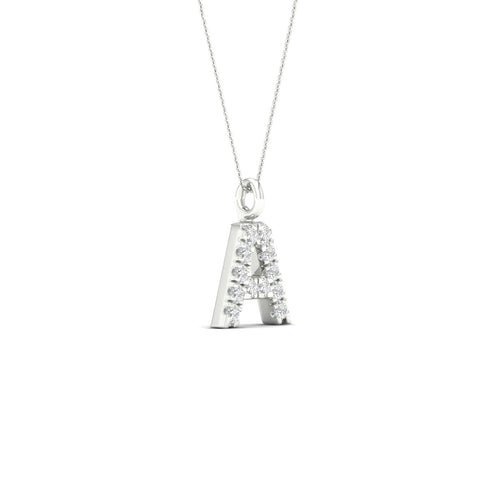 "A" Initial Lab Grown Fashion Pendant