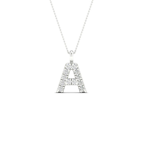 "A" Initial Lab Grown Fashion Pendant