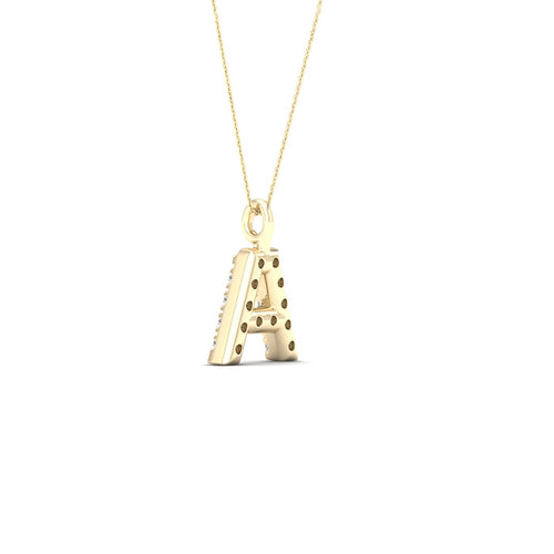 "A" Initial Lab Grown Fashion Pendant