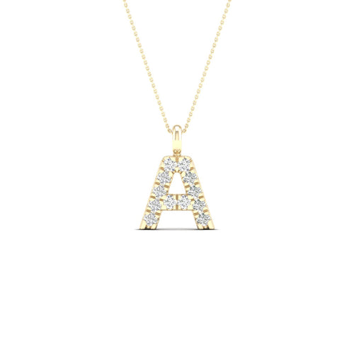 "A" Initial Lab Grown Fashion Pendant