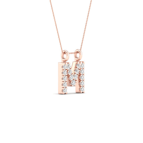 "M" Initial Lab Grown Fashion Pendant